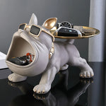 Charming 30cm Bulldog Figurine Dog Storage Box  Clean Vanilla Store
