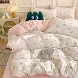 3-Piece Cartoon Heart Plant Floral Print Set