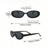 Stylish UV400 Vintage Oval Sunglasses for Women 2PCS  Clean Vanilla Store