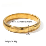 Stainless Steel Texture Flex Cuff Bracelet Women Gifts
