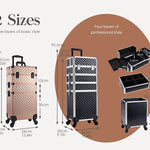 Detachable 4 in 1 Makeup Trolley Case on Wheels  Clean Vanilla Store
