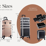 Detachable 4 in 1 Makeup Trolley Case on Wheels  Clean Vanilla Store