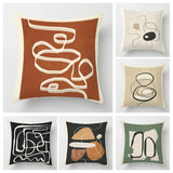 Scandinavian Abstract Style Pillow Cover 18x18 inches