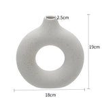 Lifeideas Nordic Style White Ceramic Round Vase  Clean Vanilla Store