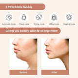 EMS Face Neck Lift Beauty Device Facial Massager Red Light Therapy Double Chin Remover Skin Rejuvenation Tightening Anti Wrinkle - Clean Vanilla