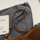 Faux Suede Hobo Shoulder Bag for Women 2025 Fashion