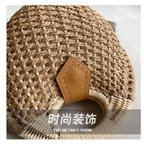 Casual Straw Woven Spherical Handbag for Women