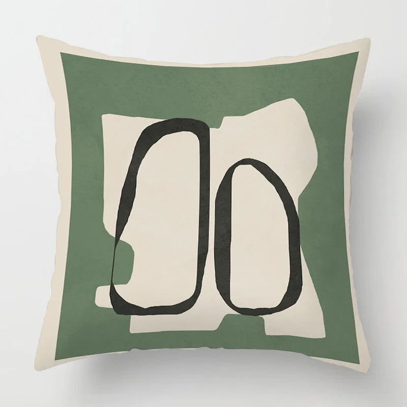 Scandinavian Abstract Style Pillow Cover 18x18 inches