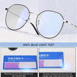 Metal Round Anti Blue Light Glasses Classic Style  Clean Vanilla Store