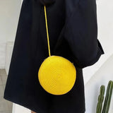 Summer Woven Straw Crossbody Bag for Women