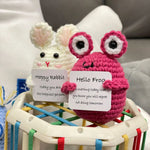 Funny Crochet Shark Doll with Card Handmade Gift  Clean Vanilla Store