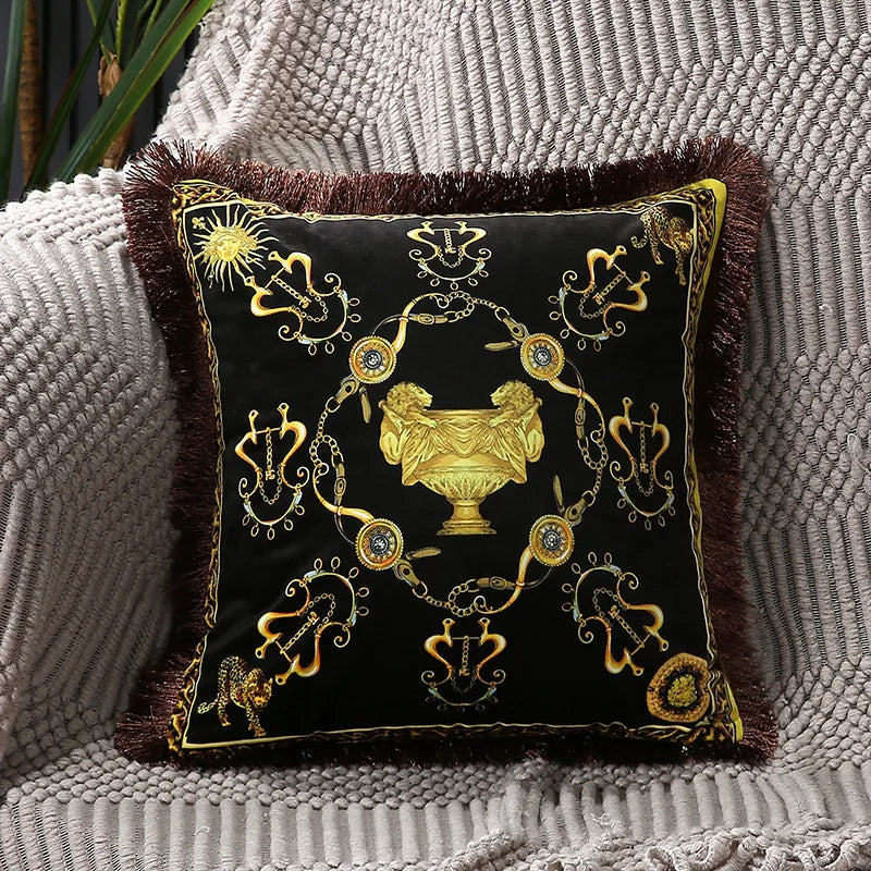 Horse Throw Pillow Cushion Cover - Palace Pattern 45x45cm 30x50cm