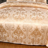 Floral Jacquard Satin Duvet Cover Set, 3 Piece