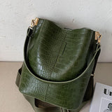 Vintage Crocodile Pattern Crossbody Bag for Women  Clean Vanilla Store