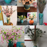 Retro Handmade Ceramic Flower Vase White Modern Minimalist Sle