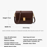 Genuine Leather Women's Handbag 2025 Luxury Tofu Bag