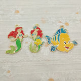 10pcs Gold Plated Mermaid Charms for Jewelry Making