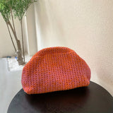 Simple Style Striped Clutch Bag, Lightweight Purse