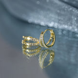 CANNER Double Circle 925 Silver Hoop Earrings