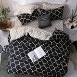Luxury Black Bedding Comforter Set with Pillow Case