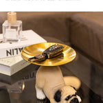 Creative Pug Statue Tray for Keys and Candy  Clean Vanilla Store