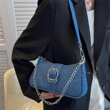 Chic Denim Tote Shoulder Bag for Women, Casual Style