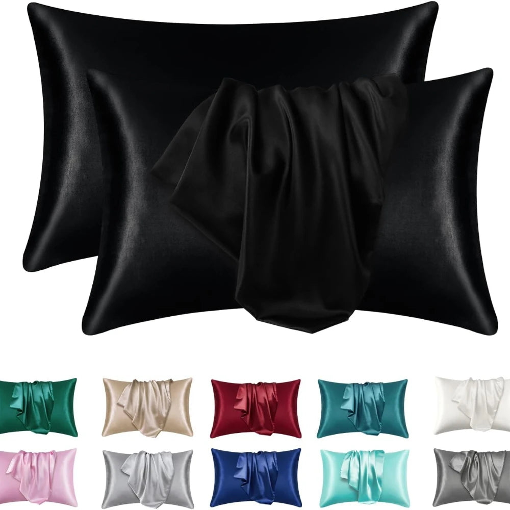 100% Silk Pillowcase Set for Hair & Skin, 2pcs