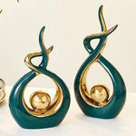 Light Luxury Modern Ceramic Abstract Sculpture  Clean Vanilla Store