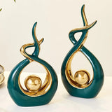 Light Luxury Modern Ceramic Abstract Sculpture  Clean Vanilla Store