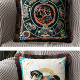 Horse Throw Pillow Cushion Cover - Palace Pattern 45x45cm 30x50cm
