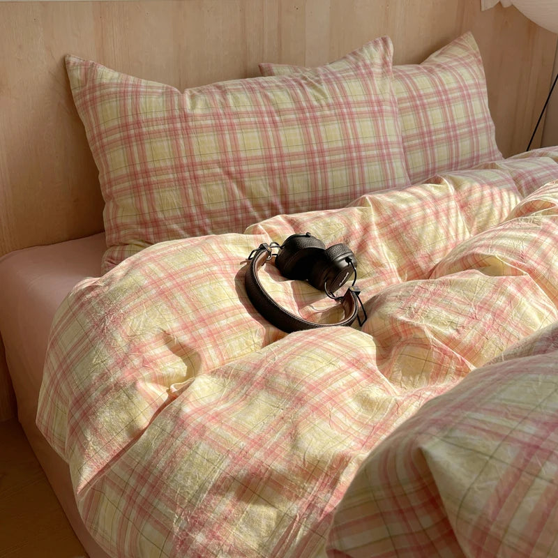 Nordic Sling Cotton Pink Stripes Duvet Cover 150x200