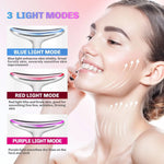 EMS Face Neck Lift Beauty Device Facial Massager Red Light Therapy Double Chin Remover Skin Rejuvenation Tightening Anti Wrinkle - Clean Vanilla