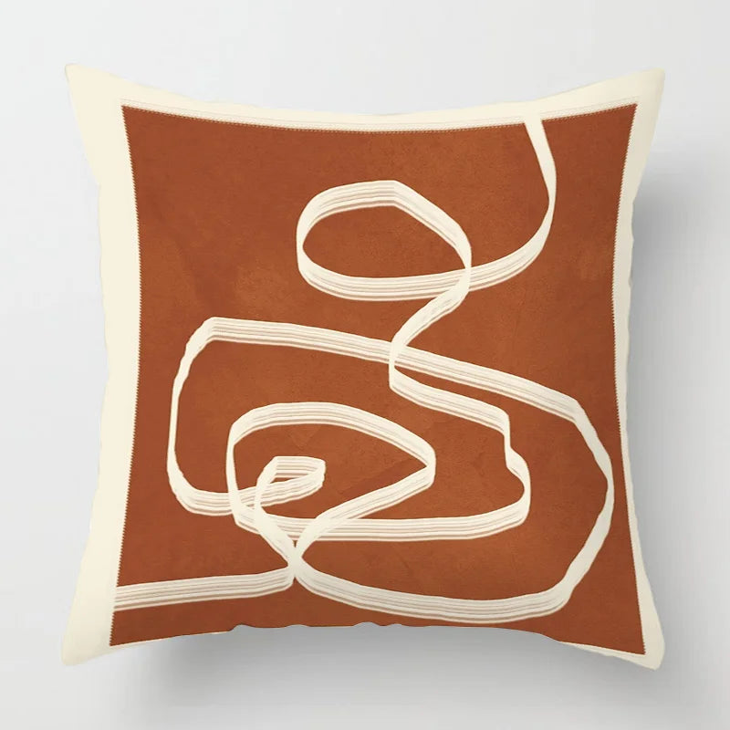 Scandinavian Abstract Style Pillow Cover 18x18 inches