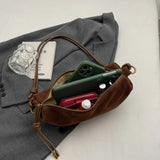 Faux Suede Hobo Shoulder Bag for Women 2025 Fashion