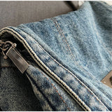 Denim Chain Crossbody Bag for Daily Work & Travel