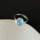 VENTFILLE 925 Sterling Silver Water Droplets Cross Ring