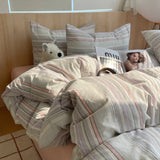Nordic Sling Cotton Pink Stripes Duvet Cover 150x200