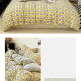Skin-Friendly Quilt Cover Plaid Duvet Covers Double Side