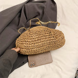 2024 Summer Straw Weaving Crossbody Bag - Shell Design