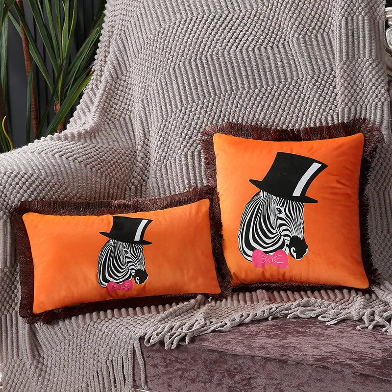 Horse Throw Pillow Cushion Cover - Palace Pattern 45x45cm 30x50cm