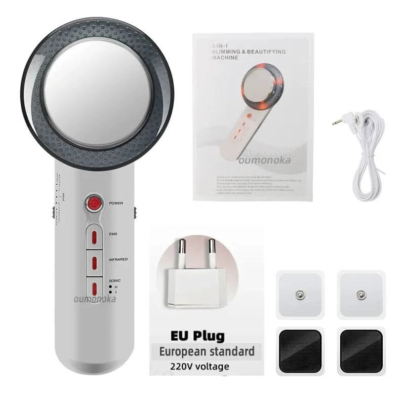 HIFU LED Red Light Face Lifting Machine Facial Appliance Skincare Red Light Therapy Vibrating Beauty Health Portable Airbrush - Clean Vanilla