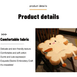 Cute Simulation Bread Toast Cushion Pillow 1pc