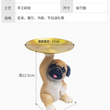 Creative Pug Statue Tray for Keys and Candy  Clean Vanilla Store