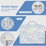 Cute Quilted Cotton Makeup Bag for Women  Clean Vanilla Store