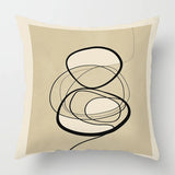 Scandinavian Abstract Style Pillow Cover 18x18 inches