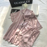 Plus Size Satin Striped Lounge Set for Women
