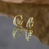 CANNER Double Circle 925 Silver Hoop Earrings