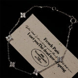 2024 New Crystal Flower Stainless Steel Bracelet Women