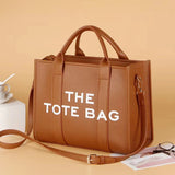 Large Capacity Women's Casual Tote Bag, PU Leather