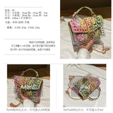 Women Studded Graffiti Crossbody Shoulder Bag 2023